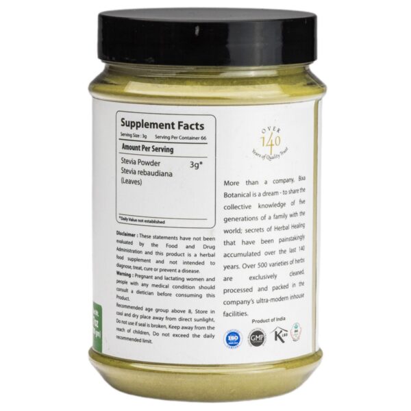 Version 1.0.0 Detalle envase polvo stevia natural Bixa Botanical