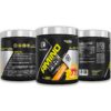 Detalle del envase de suplemento Amino Fire para pre-entrenamiento