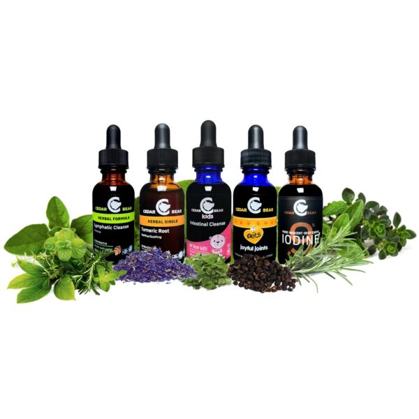 Detalle del envase suplemento linfático líquido Cedar Bear