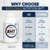 Detalle de etiqueta BHT Wholesale Nutrition