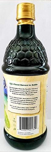 Detalle etiqueta botella jugo noni 1 litro antioxidante