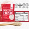 Detalle etiqueta cáscara de psyllium Health Plus