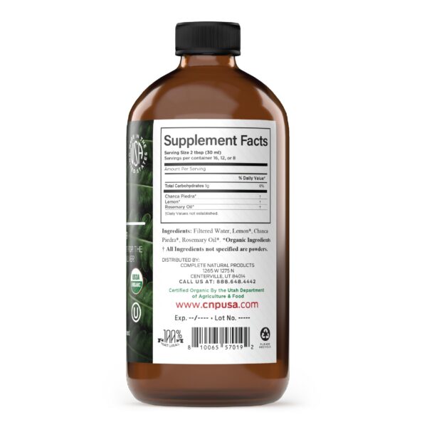 Detalle etiqueta Concentrado Chanca Piedra orgánico pura