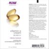 Detalle etiqueta crema vitamina e now foods