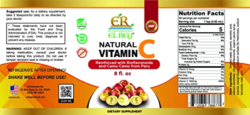 detalle etiqueta el rey vitamina c reforzada bioflavonoides camu camu