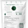Detalle etiqueta de espirulina orgánica en polvo