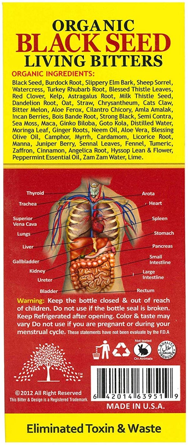 Detalle etiqueta Essential Palace amargos detox orgánicos