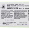 Detalle de etiqueta extracto ginseng rojo Prince Of Peace