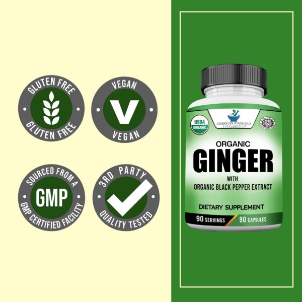 Detalle etiqueta extracto jengibre orgánico American Standard