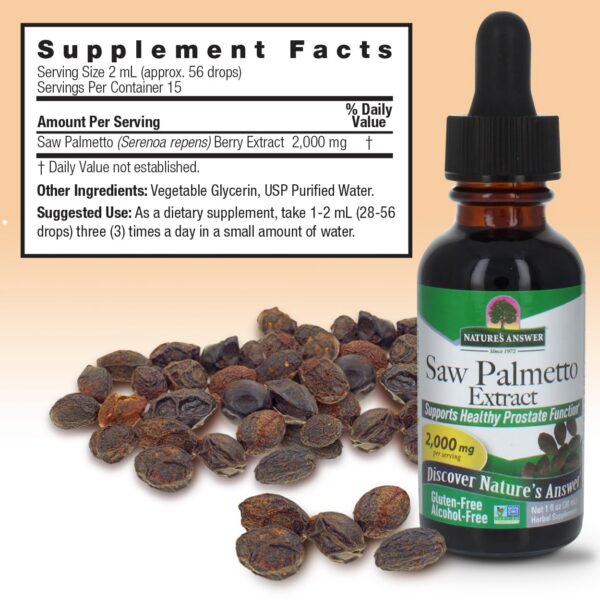 Version 1.0.0 detalle etiqueta extracto saw palmetto nature's answer