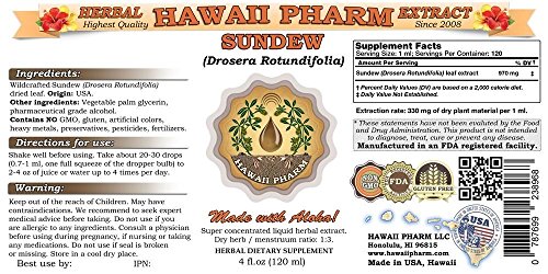 Version 1.0.0 Detalle etiqueta extracto Sundew HawaiiPharm 59 ml