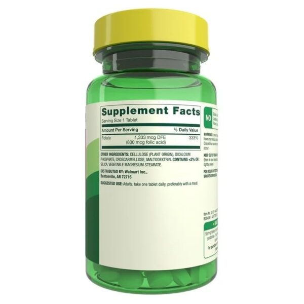 Detalle etiqueta Folato 1333 mcg DFE