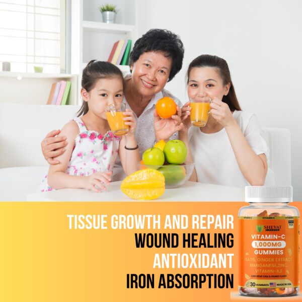 Detalle etiqueta gomitas antioxidantes vitamina C Zinc