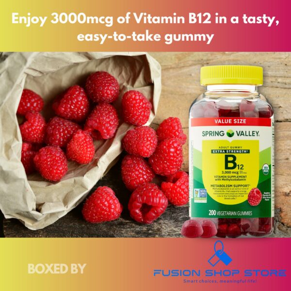 Detalle etiqueta gomitas Spring Valley.