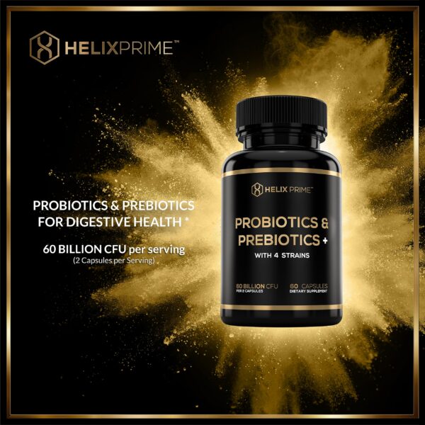 Detalle etiqueta HELIX PRIME probióticos y prebióticos