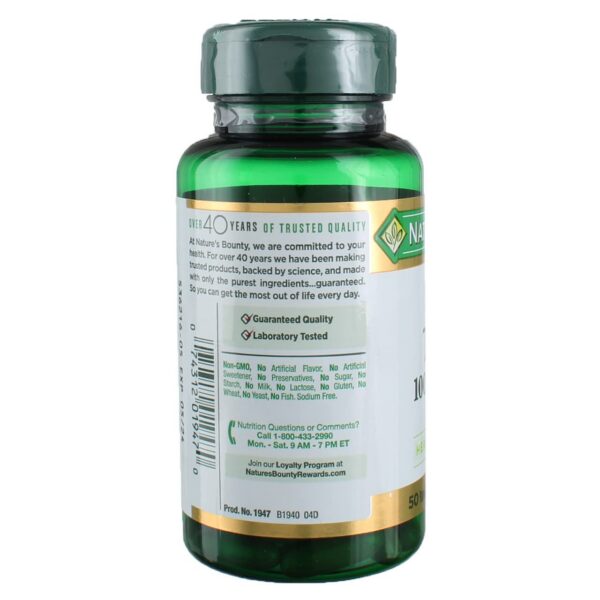 Detalle etiqueta ingredientes Nature's Bounty cardo mariano