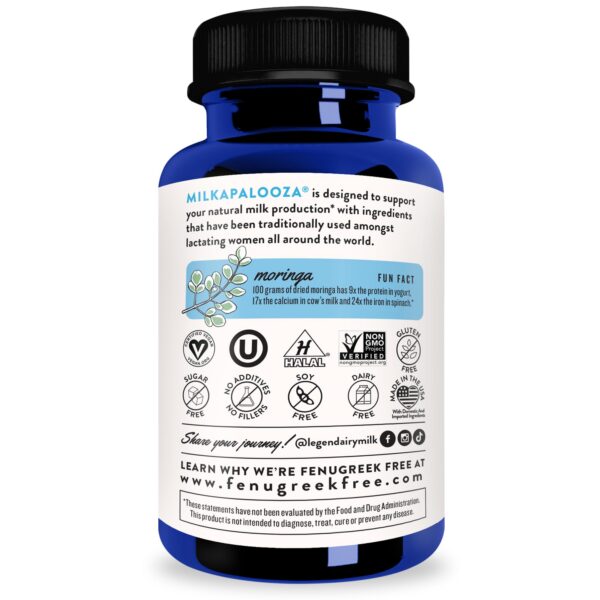 Version 1.0.0 Detalle etiqueta Milkapalooza suplemento para aumentar leche materna