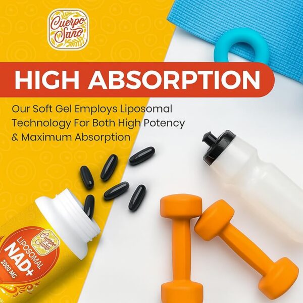 Detalle de etiqueta del producto NAD+ liposomal