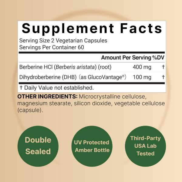 Version 1.0.0 Detalle etiqueta NatureBell Dihidroberberina con Berberina HCl