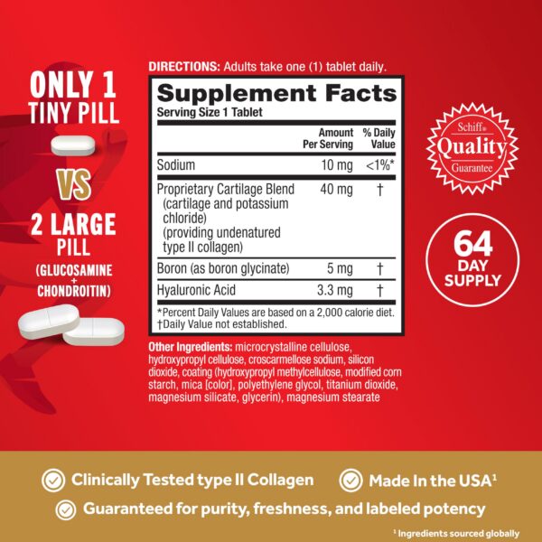 Cerca de etiqueta nutricional Move Free Ultra