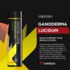 Detalle etiqueta Organo Ganoderma Lucidum suplemento orgánico