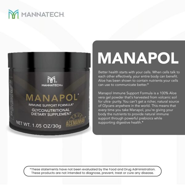 Version 1.0.0 Detalle etiqueta polvo aloe vera Manapol Mannatech