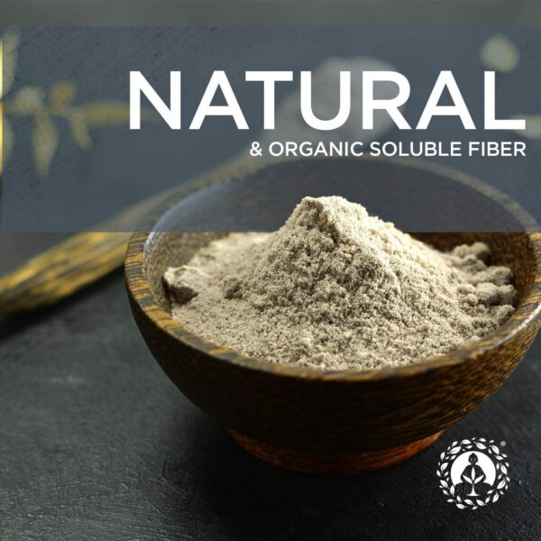 Detalle etiqueta polvo psyllium husk orgánico 8 oz Zen Spirit