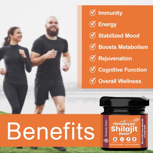 Detalle etiqueta resina pura shilajit Himalaya Botanic Rain