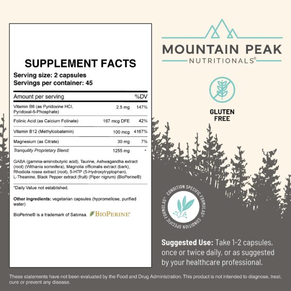 Detalle etiqueta del suplemento Ultimate Relaxation