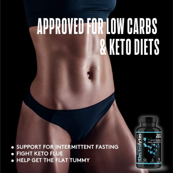 Detallado etiqueta suplemento electrolitos Youth & Tonic