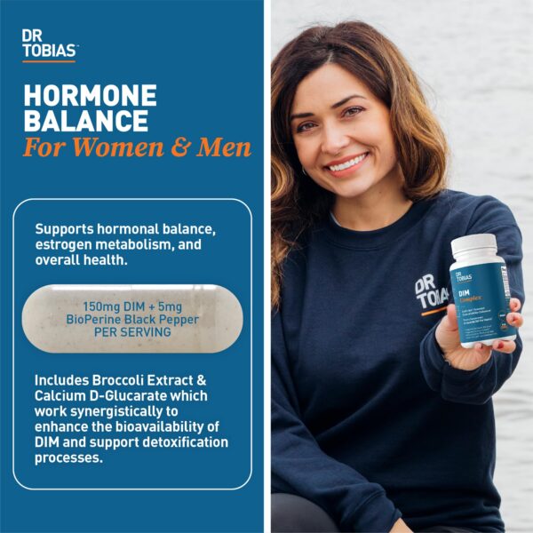 Cápsulas suplemento DIM Dr Tobias para mujeres y hombres