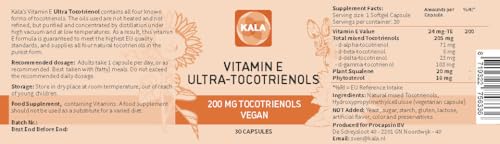 Detalle etiqueta suplemento Procapsin Ultra Tocotrienol