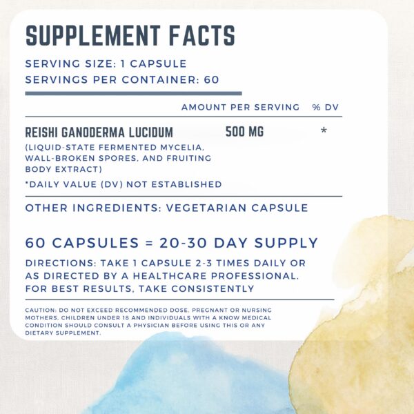Detalle etiqueta suplemento reishi Primordia