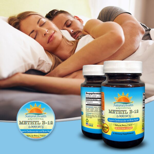 Detalles etiqueta suplemento vitamina B12 Natural Health Goodies