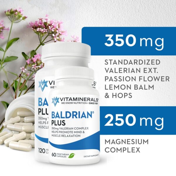Detalle etiqueta Vitaminerals Baldrian Plus extracto valeriana
