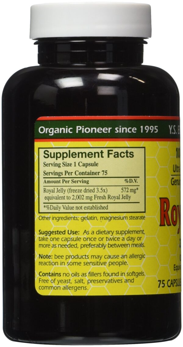 Detalle etiquetas jalea real YS Eco Bee Farms