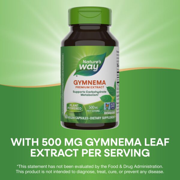 Detalle etiquetas producto gymnema Nature's Way