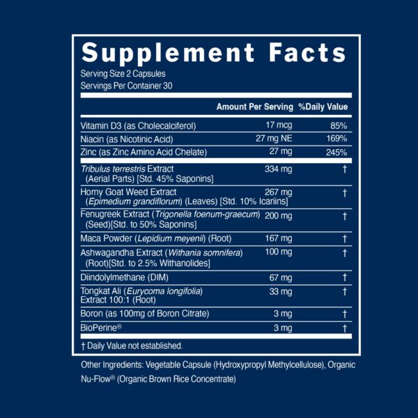 detalle etiquetas suplemento PS Rise & Shine energía masculina