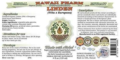 Version 1.0.0 Detalle extracto Linden sin alcohol Hawaii Pharm