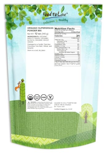 Version 1.0.0 Detalle de Food to Live SuperGrass Polvo Orgánico