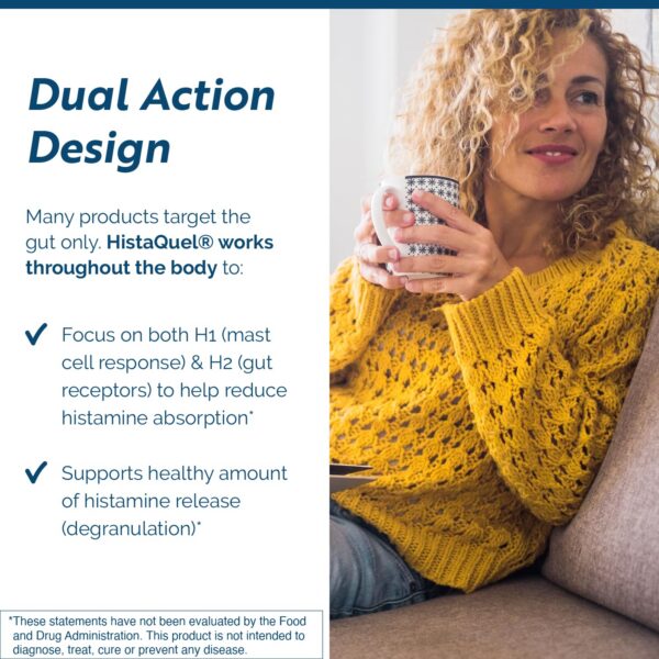 Detalle frasco y cápsulas HistaQuel para alergias