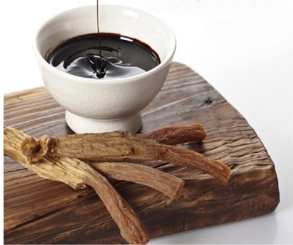 Version 1.0.0 Detalle del frasco de extracto de ginseng Hoang Sam