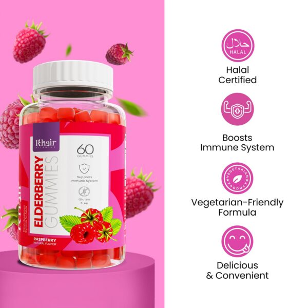 Version 1.0.0 Detalle frasco gomitas Khair antioxidantes y halal