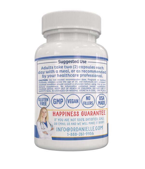 Detalle frasco probiótico Dr Danielle Bacillus