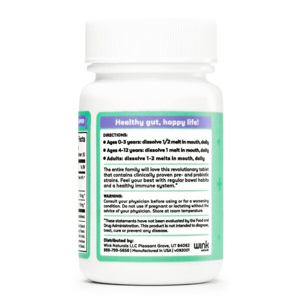 Detalle frascos suplemento Wink Well prebióticos y probióticos