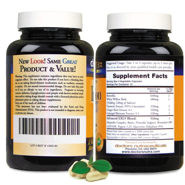 Detalle frontal frasco InflamEzze Doctors Nutra