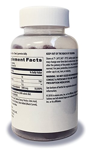 Detalle gominolas Amazon Basics para energía y sistema inmune