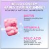 Detalle gomita Hello Lovely vitamina biotina cabello piel uñas