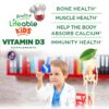 detalle gomita vitamina d3 para niños sabor fresa