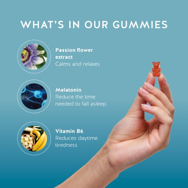 Detalle de gomitas Bears with Benefits con vitamina B6 y maracuyá